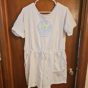 White Graphic T-Shirt Romper